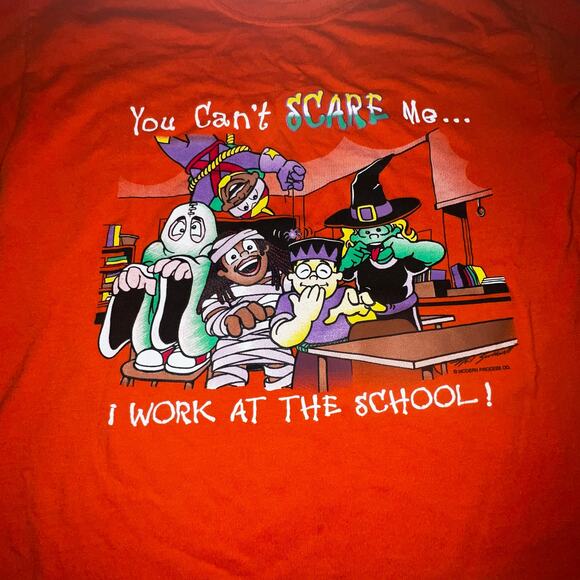 Halloween witch, mummy, ghost, funny teacher graphic adult T-shirt size medium - Picture 3 of 6